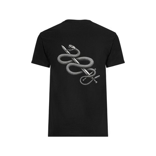 Signature Tee — Black back view